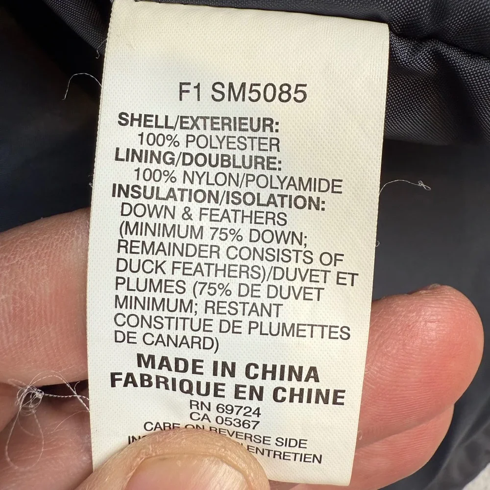 Columbia Mens XXL Down Puffer Jacket Gray Charcoal Parka SM5085 Winter Coat - Picture 5 of 8